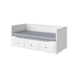 Day-bed W 2 Drawers/2 Mattresses, White Firm