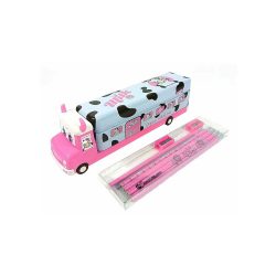 Metal Truck Pencil Box with Pencils and Sharpener